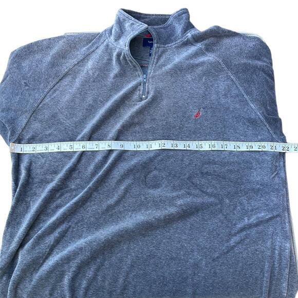 Nautica Gray Quarter-zip pullover sweater size medium - Picture 4 of 8